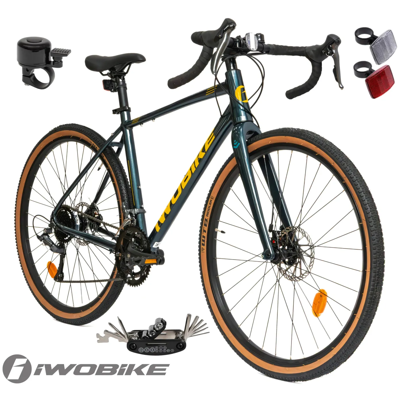 Rower Męski Gravel 28 Aluminium IWOBIKE 2025 Shimano Claris Tarcze Lekki