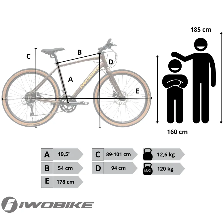 Rower Męski Gravel 27,5" IWOBIKE 2025 Shimano Claris Hydraulika Aluminium