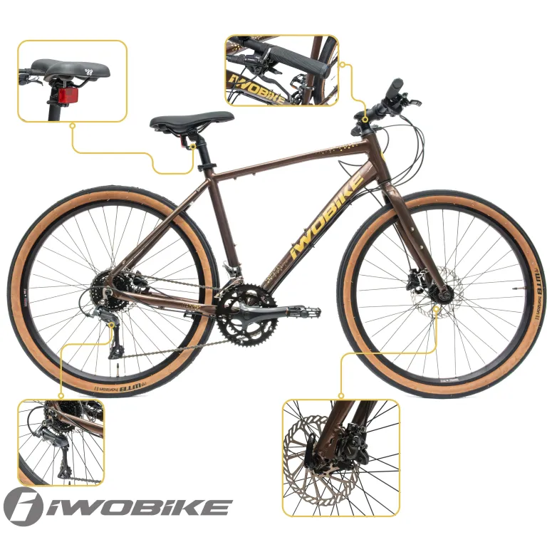 Rower Męski Gravel 27,5" IWOBIKE 2025 Shimano Claris Hydraulika Aluminium