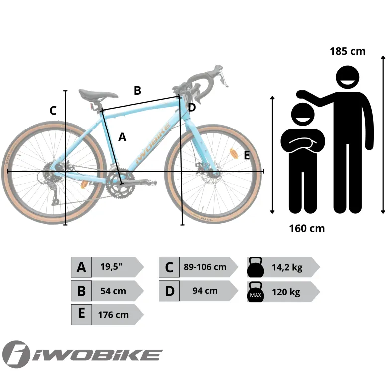 Rower Męski Gravel 27,5" Shimano Claris Tarcze Aluminium IWOBIKE 2025 Lekki