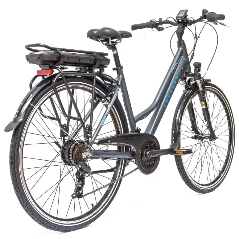 Rower Elektryczny Męski Trekkingowy 28 SHIMANO 21 Biegów 250W LCD Aluminium