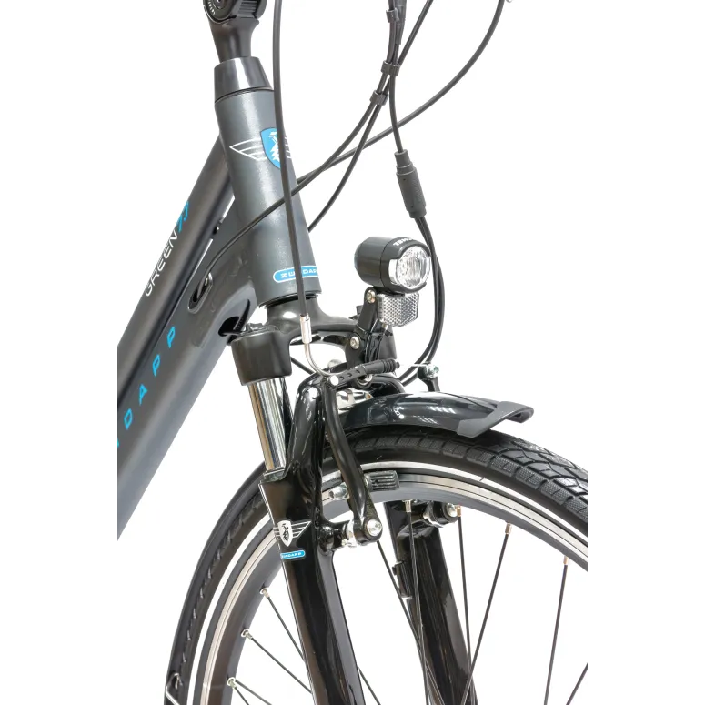 Rower Elektryczny Męski Trekkingowy 28 SHIMANO 21 Biegów 250W LCD Aluminium