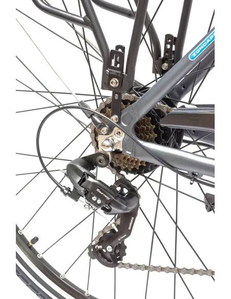 Rower Elektryczny Męski Trekkingowy 28 SHIMANO 21 Biegów 250W LCD Aluminium