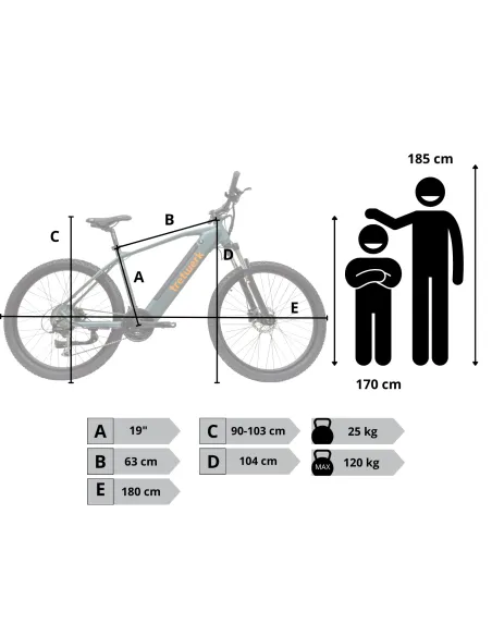 Rower Elektryczny Męski Damski Górski 27,5" MTB Shimano Alivio 250 W LCD