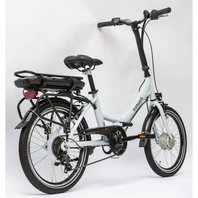 Rower Elektryczny Męski Damski Składany 20" SHIMANO Alu Składak 250 W LED