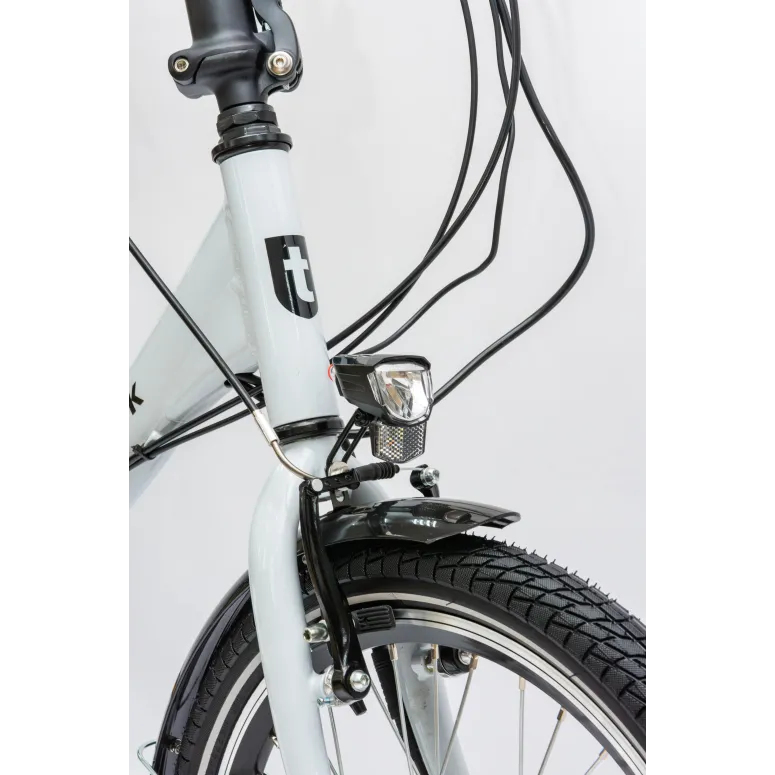 Rower Elektryczny Męski Damski Składany 20" SHIMANO Alu Składak 250 W LED