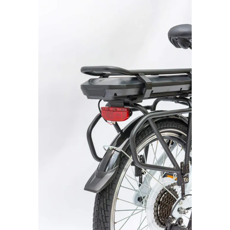 Rower Elektryczny Męski Damski Składany 20" SHIMANO Alu Składak 250 W LED