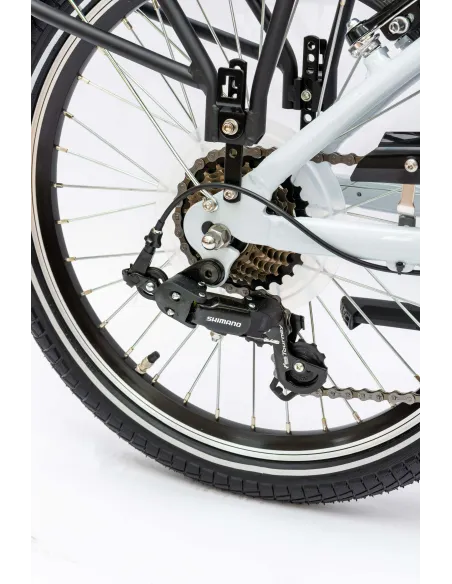 Rower Elektryczny Męski Damski Składany 20" SHIMANO Alu Składak 250 W LED