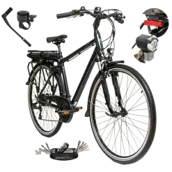 Rower Elektryczny Męski Trekkingowy 28" Shimano Aluminium Amory LCD 250 W