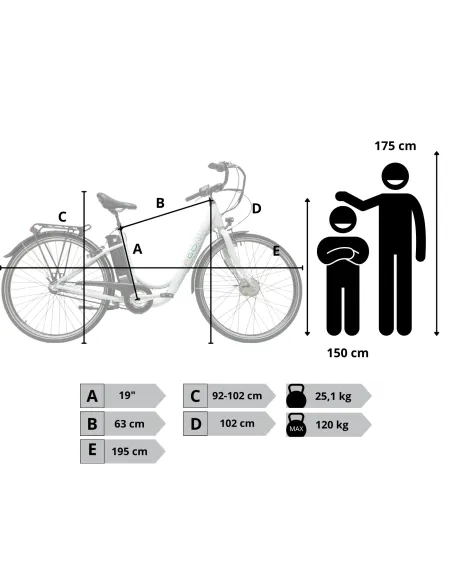 Rower Elektryczny Damski Miejski 28" Alu 250 W LCD SHIMANO Nexus Bagażnik