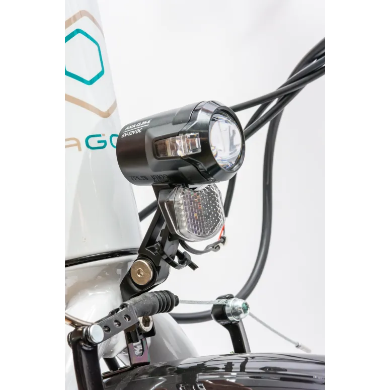 Rower Elektryczny Damski Miejski 28" Alu 250 W LCD SHIMANO Nexus Bagażnik