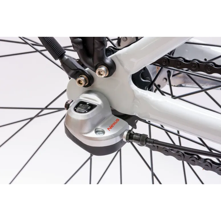 Rower Elektryczny Damski Miejski 28" Alu 250 W LCD SHIMANO Nexus Bagażnik