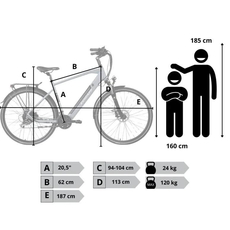Elektryczny Rower Trekkingowy Męski 28 Hydraulika ALU Turystyczny 24 bieg