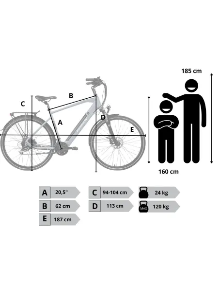 Elektryczny Rower Trekkingowy Męski 28 Hydraulika ALU Turystyczny 24 bieg