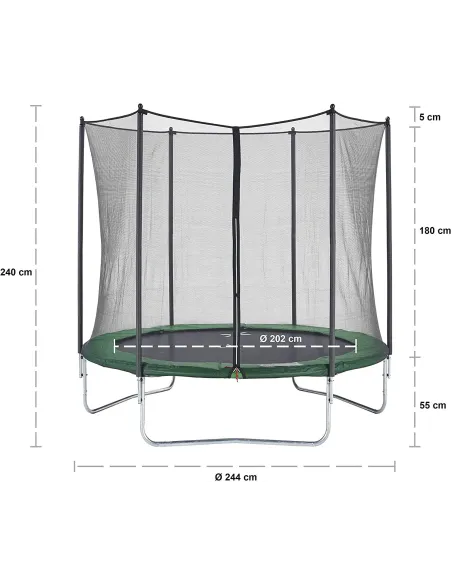 Trampolina Ogrodowa CZON SPORTS 250 cm Z Siatką