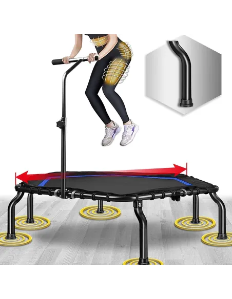 Trampolina Happy Jump Fitness 127cm Sześciokątna