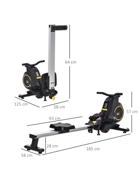 Wioślarz Magnetyczny HomCom A90243 Regulacja 4kg