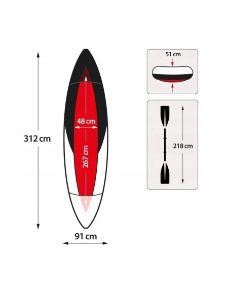 Kajak Dmuchany Intex Explorer K2 Dwuosobowy Wiosła