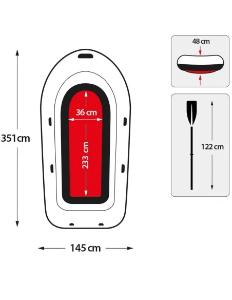 Ponton Intex Seahawk 4-osobowy Wiosła Pompka