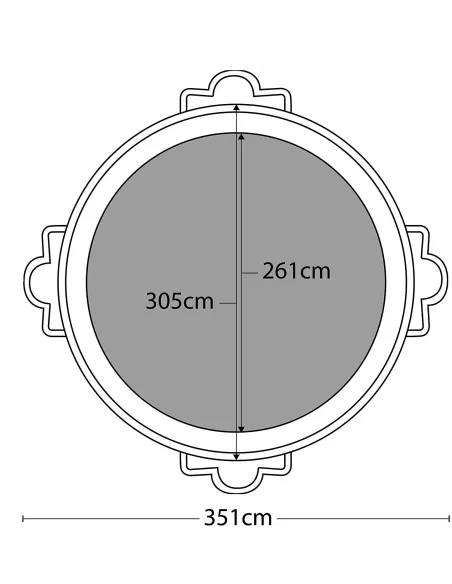 Trampolina Ogrodowa Ultrasport Wave 305cm 150kg