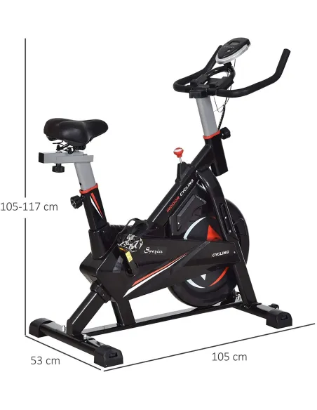 Rower Stacjonarny HomCom A90-200 Spinningowy LCD