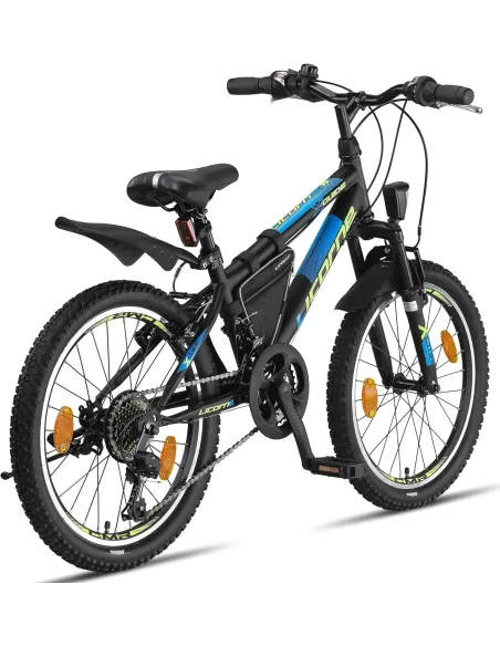 Rower Dziecięcy Chłopięcy Górski 20" SHIMANO Sakwa Błotniki Stopka Światła