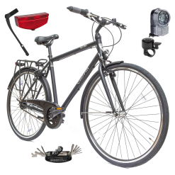Rower Męski Miejski 28" SHIMANO Nexus 7 Bagażnik Błotniki Światła Lekki