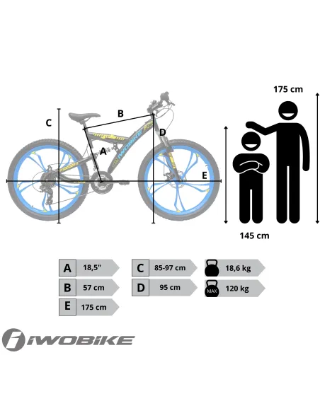 Rower Męski Damski Górski 26" IWOBIKE Shimano MTB Tarcze Full Amory 2025