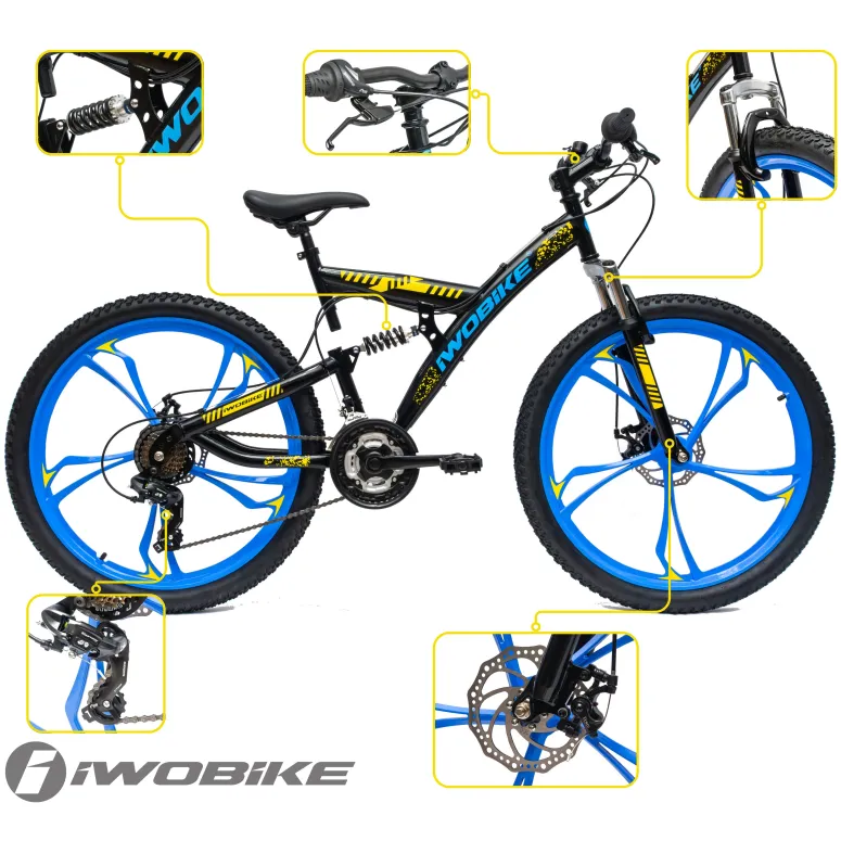 Rower Męski Damski Górski 26" IWOBIKE Shimano MTB Tarcze Full Amory 2025