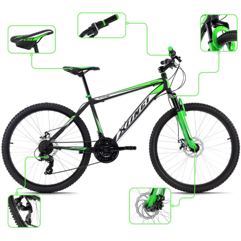 Rower Męski Górski Koła 26" MTB Hardtail Tarcze Amory SHIMANO Lekki Dzwonek