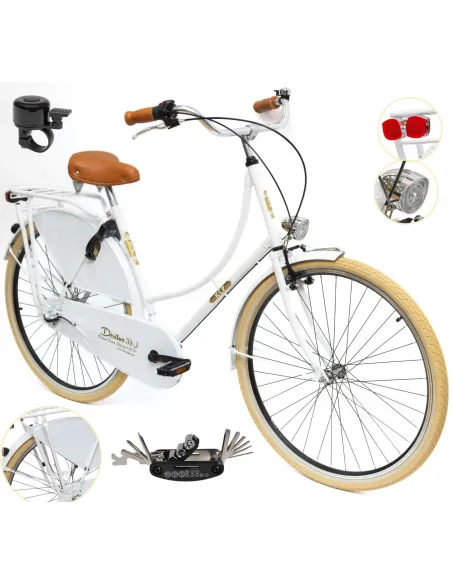 Rower Damski Miejski Koła 28" SHIMANO Nexus Oświetlenie Bagażnik Błotniki