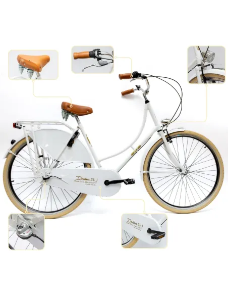 Rower Damski Miejski Koła 28" SHIMANO Nexus Oświetlenie Bagażnik Błotniki