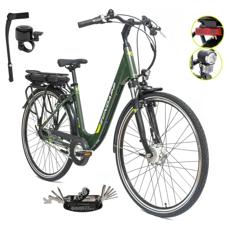 Rower Elektryczny Damski Miejski 28 Aluminium SHIMANO Nexus Amortyzacja LCD