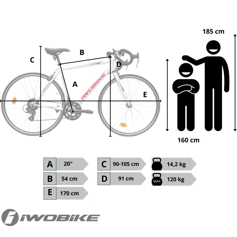 Rower Męski Szosowy Koła 28" Shimano IWOBIKE 2025 Lekki Kolarzówka Szosówka