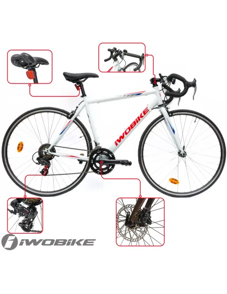 Rower Męski Szosowy Koła 28" Shimano IWOBIKE 2025 Lekki Kolarzówka Szosówka