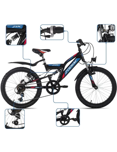 Rower Dziecięcy Chłopięcy Górski Koła 20" MTB Amortyzacja Góral SHIMANO
