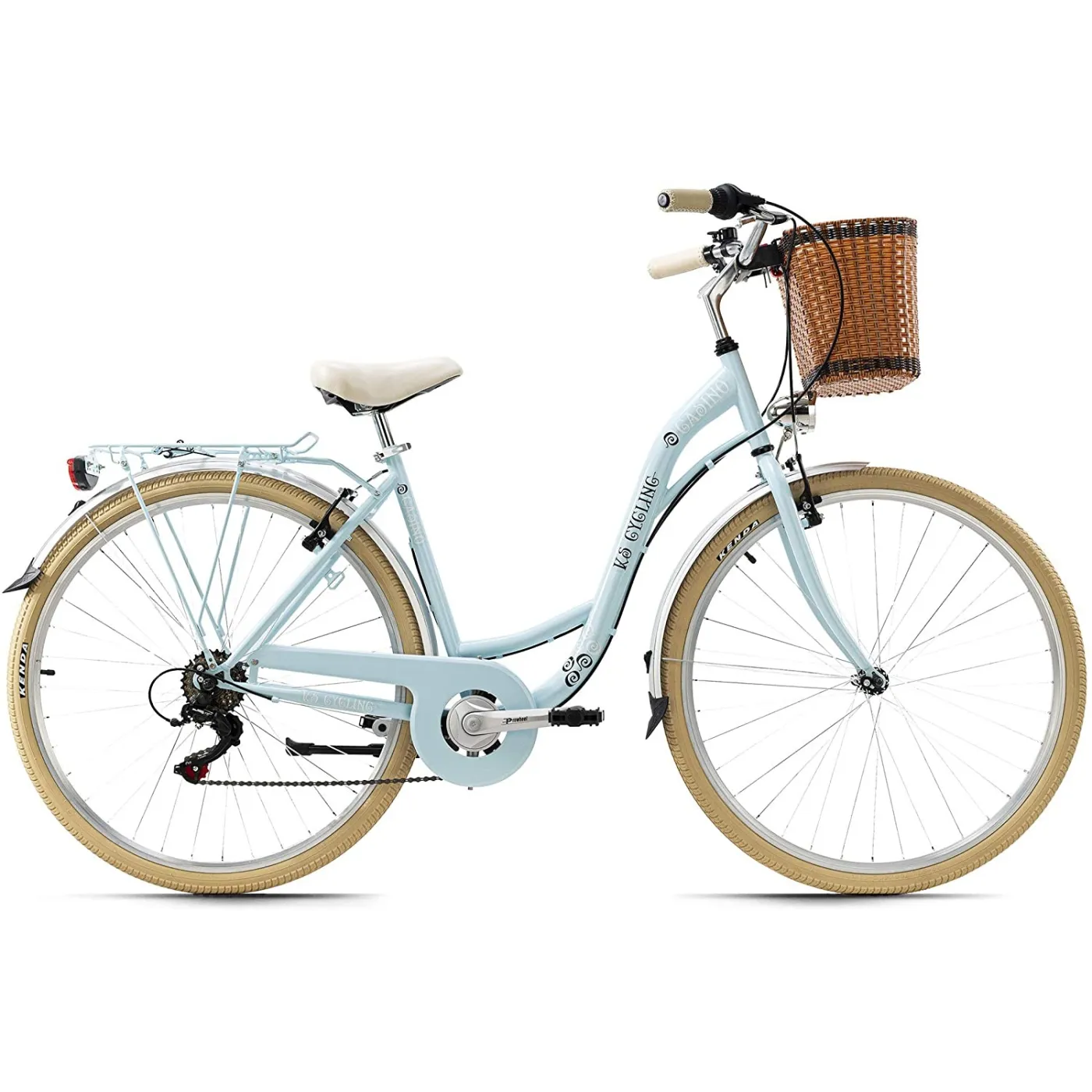 Damski Rower Miejski 28 Damka Retro Koszyk Światła - 1