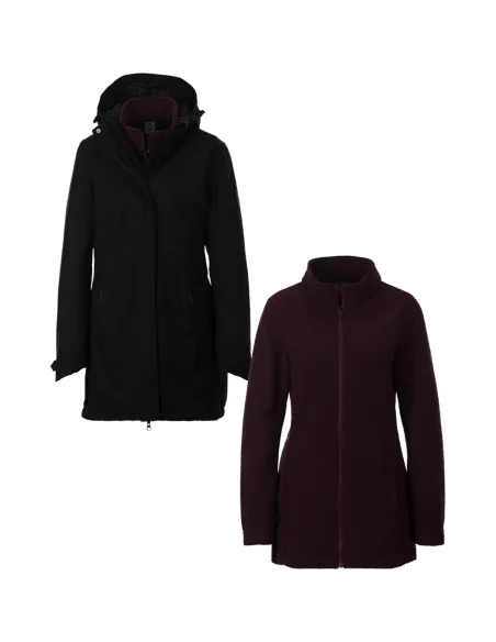 Kurtka Damska 3w1 Parka Płaszcz McKinley Manabel II r. L 42 Czarna Aquamax