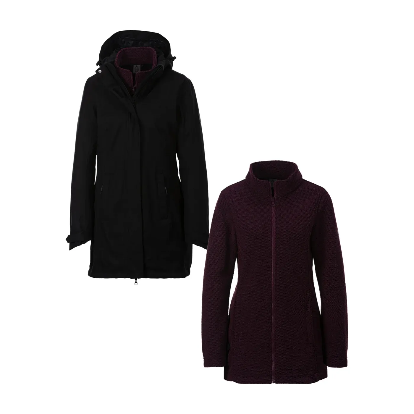 Kurtka Damska 3w1 Parka Płaszcz McKinley Manabel II r. L 42 Czarna Aquamax