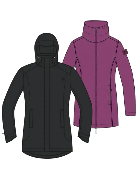 Kurtka Damska 3w1 Parka Płaszcz McKinley Manabel II r. L 42 Czarna Aquamax