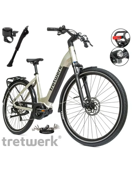 Rower Elektryczny Damski Miejski 28 SHIMANO Acera Aluminium Hydraulika