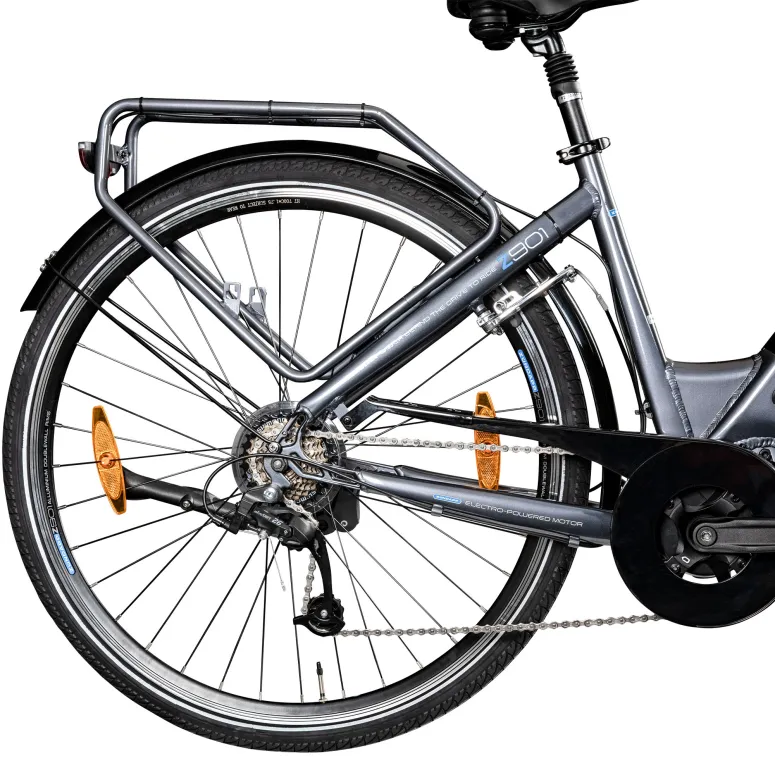 Rower Elektryczny Damski Miejski 28 Aluminium 250 W SHIMANO LCD Amortyzacja