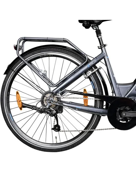 Rower Elektryczny Damski Miejski 28 Aluminium 250 W SHIMANO LCD Amortyzacja