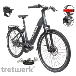 Rower Elektryczny Damski Trekkingowy 28 SHIMANO Nexus 250 W LCD Aluminiowy