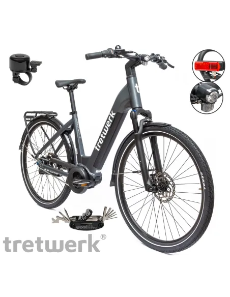 Rower Elektryczny Damski Trekkingowy 28 SHIMANO Nexus 250 W LCD Aluminiowy