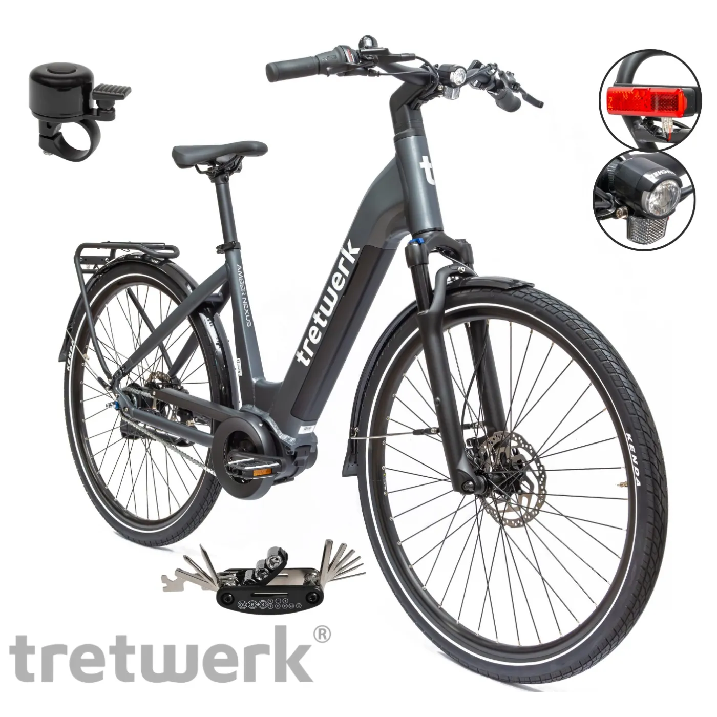 Rower Elektryczny Damski Trekkingowy 28 SHIMANO Nexus 250 W LCD Aluminiowy