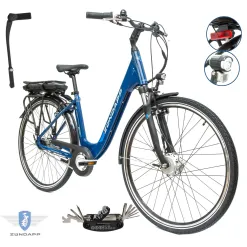 Rower Elektryczny Damski Miejski 28" SHIMANO Nexus Aluminium Amortyzacja