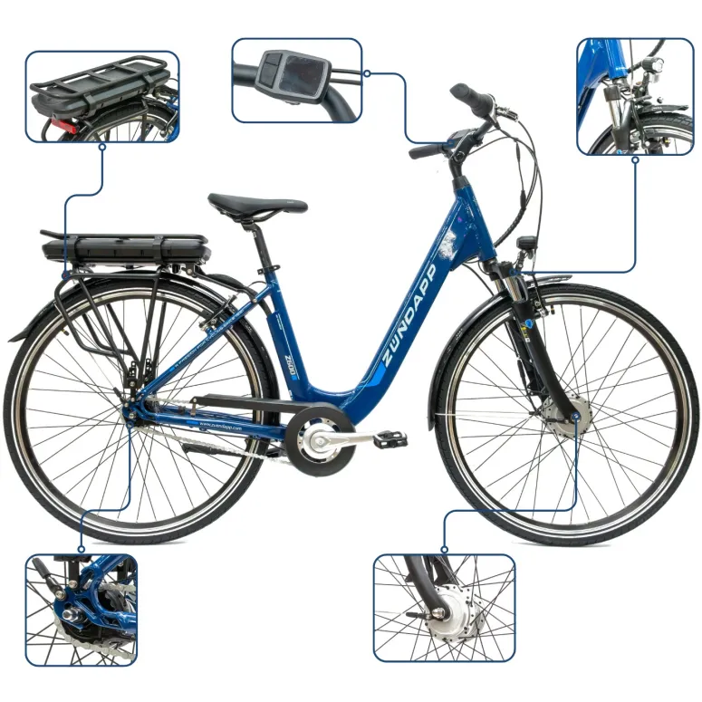 Rower Elektryczny Damski Miejski 28" SHIMANO Nexus Aluminium Amortyzacja