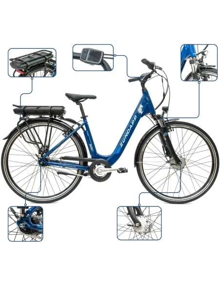 Rower Elektryczny Damski Miejski 28" SHIMANO Nexus Aluminium Amortyzacja