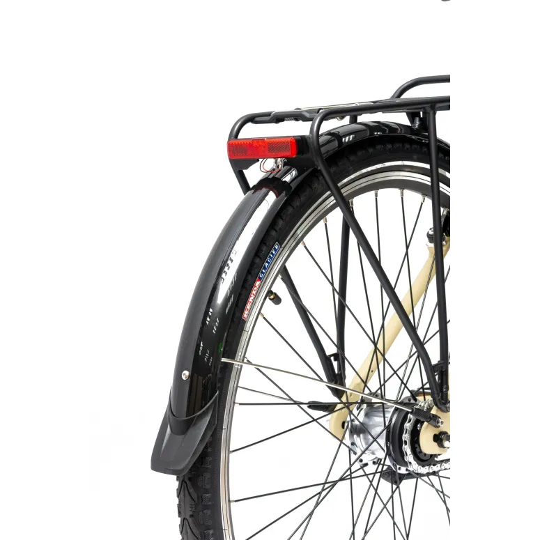 Rower Elektryczny Damski Miejski Koła 28" 250 W LCD Alu SHIMANO Nexus